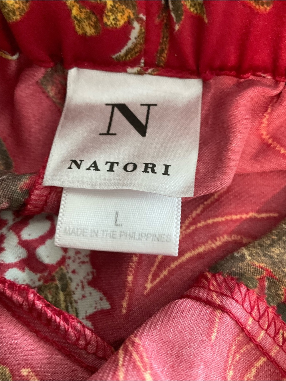 Natori Red Dragon Satin Pajama Set Large - Picture 8 of 9